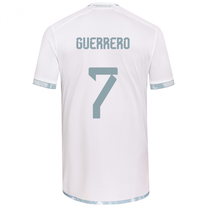 Niño Camiseta Maximiliano Guerrero #7 Gris Blanco 2ª Equipación 2024/25 La Camisa Argentina