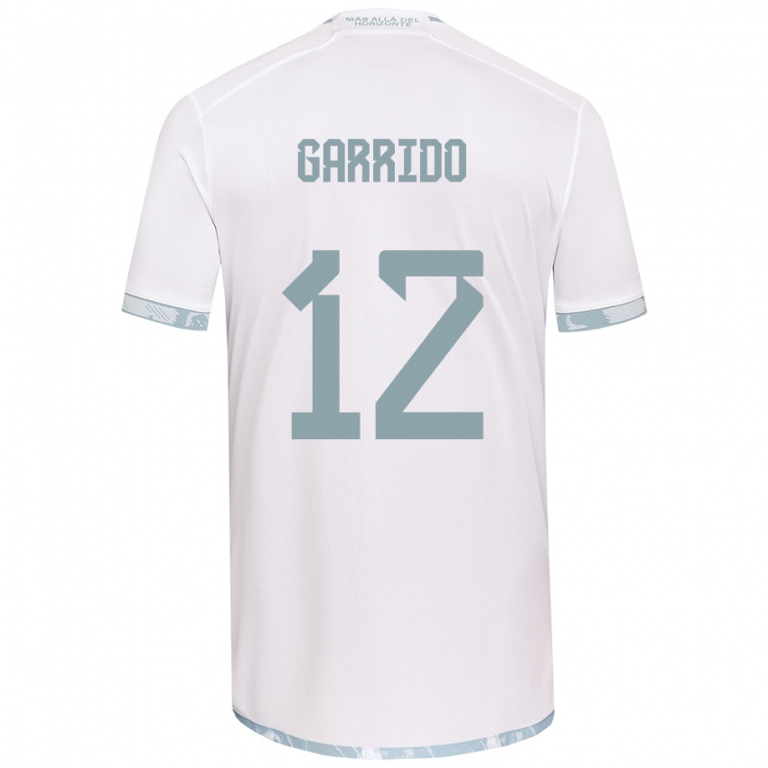 Niño Camiseta Pedro Garrido #12 Gris Blanco 2ª Equipación 2024/25 La Camisa Argentina