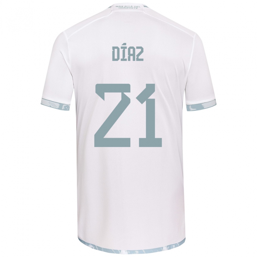 Niño Camiseta Marcelo Díaz #21 Gris Blanco 2ª Equipación 2024/25 La Camisa Argentina