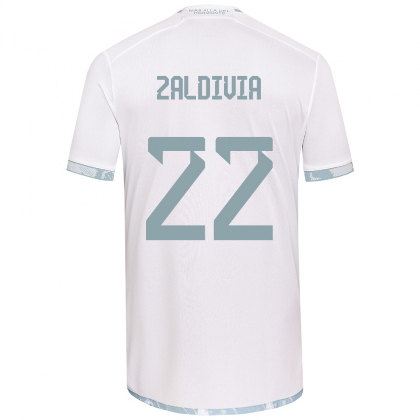 Niño Camiseta Matías Zaldivia #22 Gris Blanco 2ª Equipación 2024/25 La Camisa Argentina