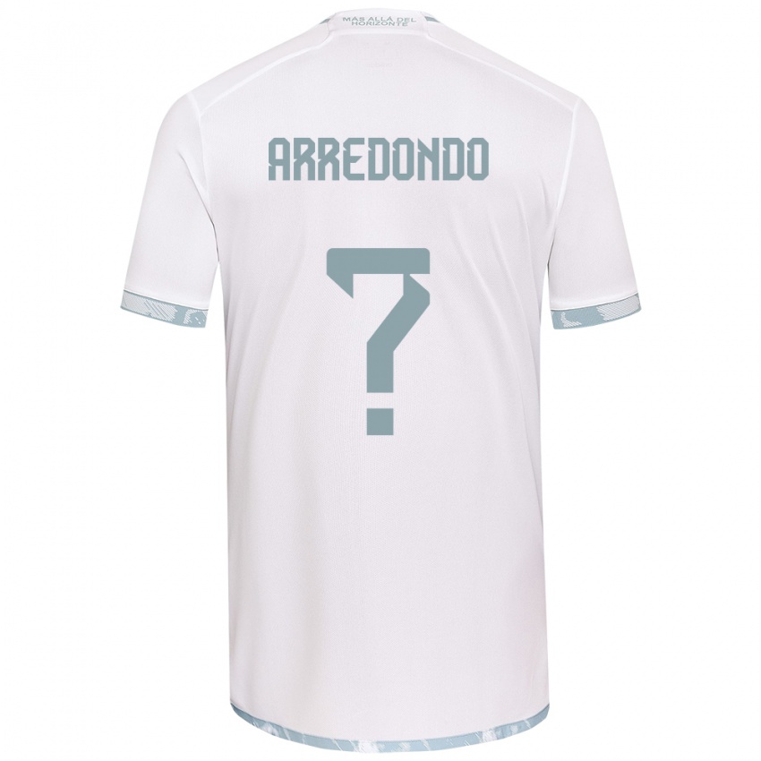 Niño Camiseta Milovan Arredondo #0 Gris Blanco 2ª Equipación 2024/25 La Camisa Argentina