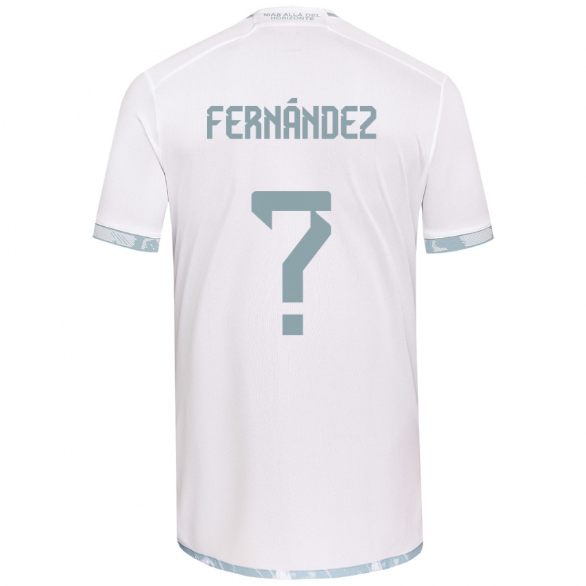 Niño Camiseta Joaquín Fernández #0 Gris Blanco 2ª Equipación 2024/25 La Camisa Argentina