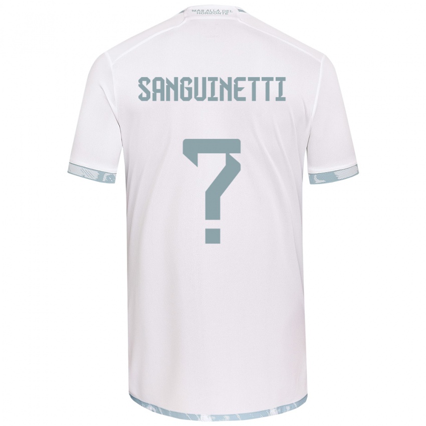 Niño Camiseta Fernando Osorio Sanguinetti #0 Gris Blanco 2ª Equipación 2024/25 La Camisa Argentina