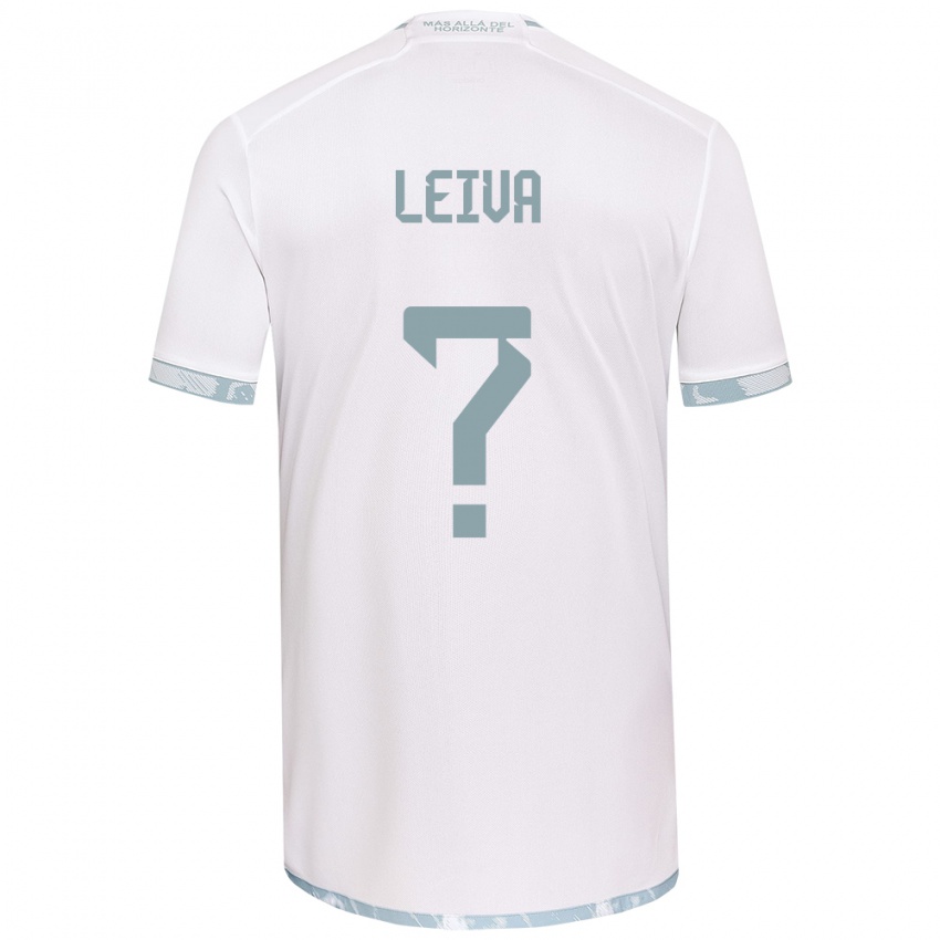 Niño Camiseta Sergio Leiva #0 Gris Blanco 2ª Equipación 2024/25 La Camisa Argentina