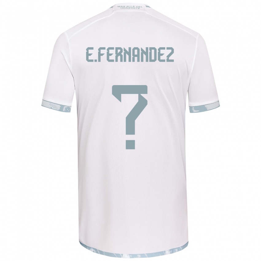 Niño Camiseta Enzo Fernández #0 Gris Blanco 2ª Equipación 2024/25 La Camisa Argentina