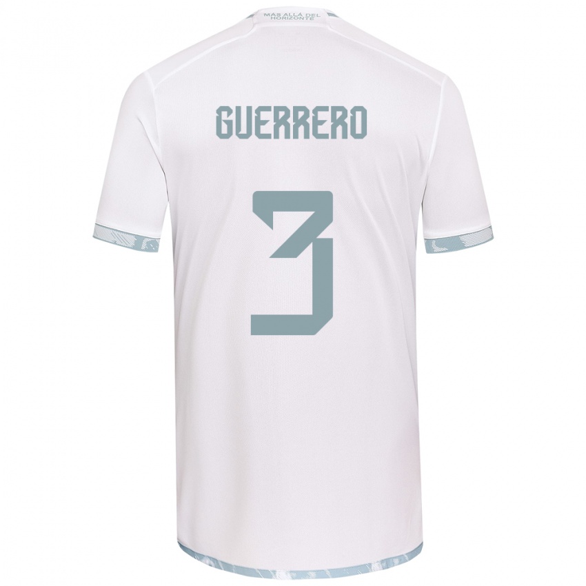 Niño Camiseta Carla Guerrero #3 Gris Blanco 2ª Equipación 2024/25 La Camisa Argentina