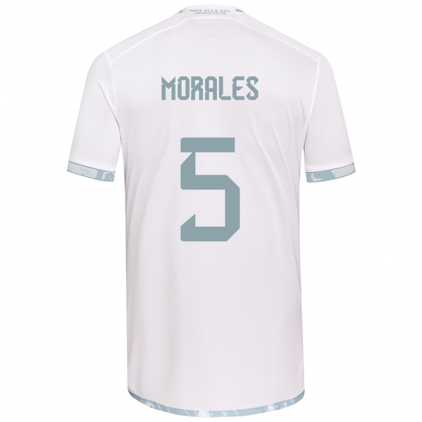 Niño Camiseta Mariana Morales #5 Gris Blanco 2ª Equipación 2024/25 La Camisa Argentina