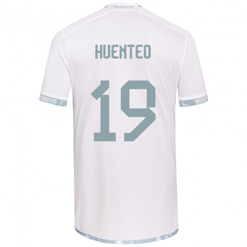 Niño Camiseta Yessenia Huenteo #19 Gris Blanco 2ª Equipación 2024/25 La Camisa Argentina