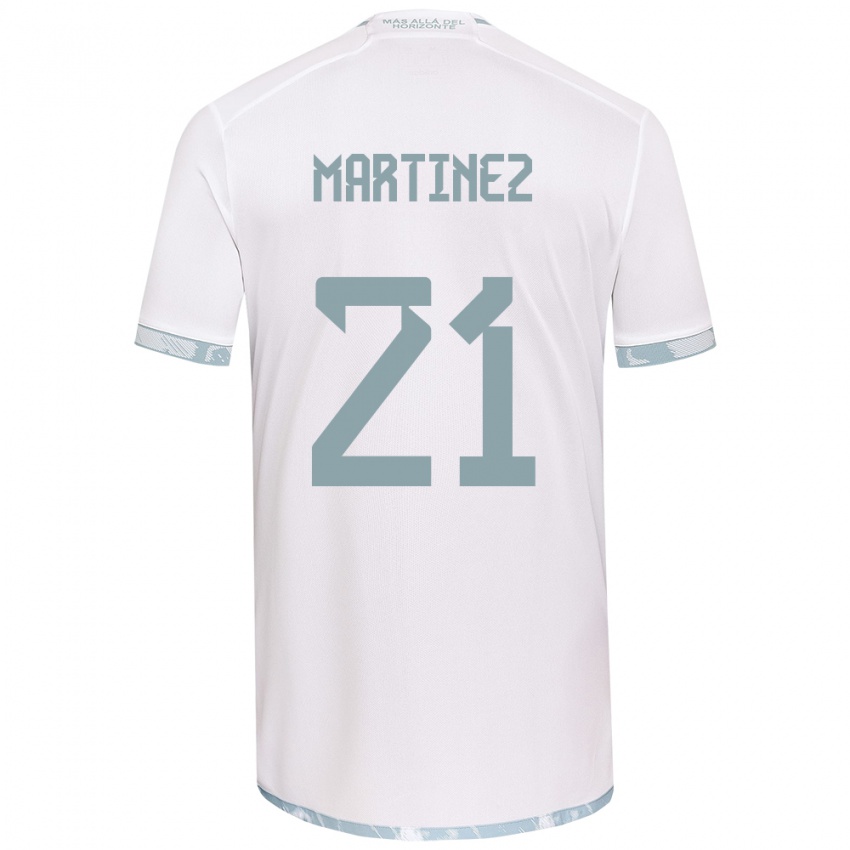 Niño Camiseta Maria Martínez #21 Gris Blanco 2ª Equipación 2024/25 La Camisa Argentina