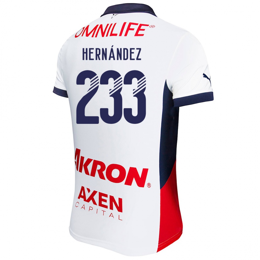 Niño Camiseta Zinedine Hernández #233 Blanco Rojo Azul 2ª Equipación 2024/25 La Camisa Argentina