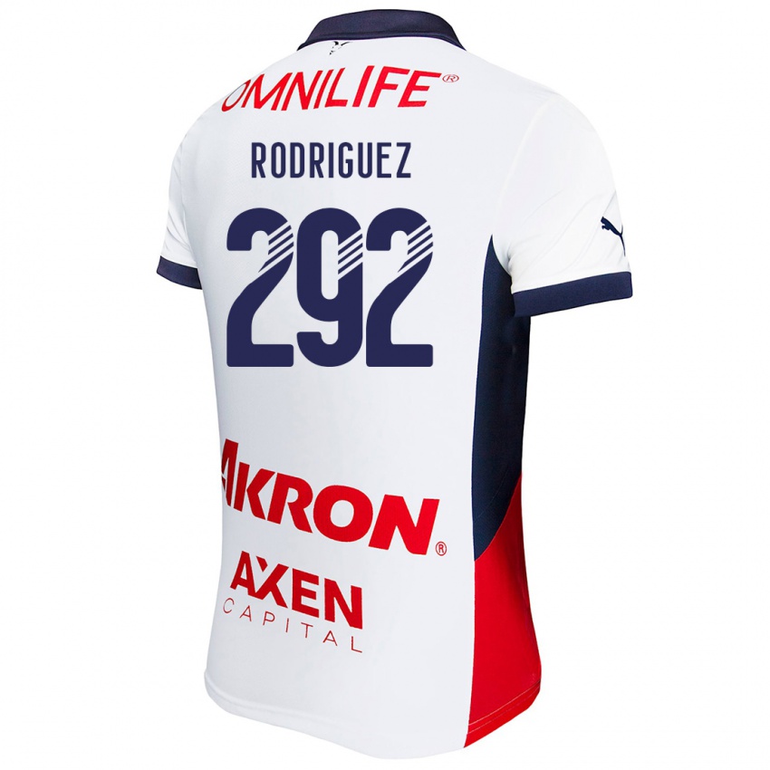 Niño Camiseta Emiliano Rodríguez #292 Blanco Rojo Azul 2ª Equipación 2024/25 La Camisa Argentina