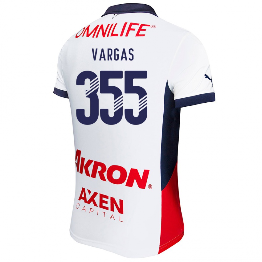 Niño Camiseta Edgar Vargas #355 Blanco Rojo Azul 2ª Equipación 2024/25 La Camisa Argentina