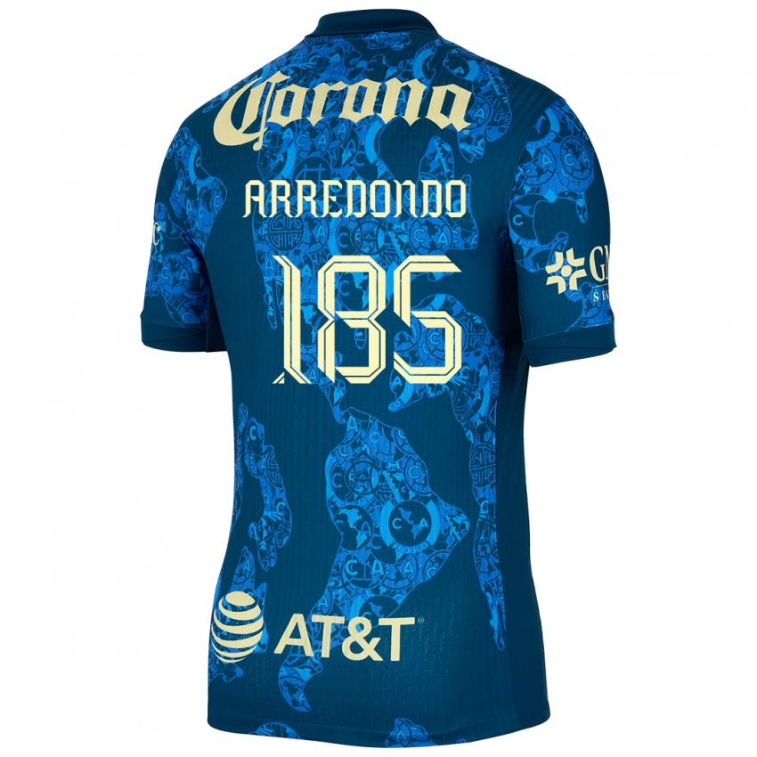 Niño Camiseta Aarón Arredondo #185 Azul Amarillo 2ª Equipación 2024/25 La Camisa Argentina