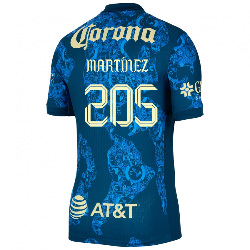 Niño Camiseta Sebastián Martínez #205 Azul Amarillo 2ª Equipación 2024/25 La Camisa Argentina