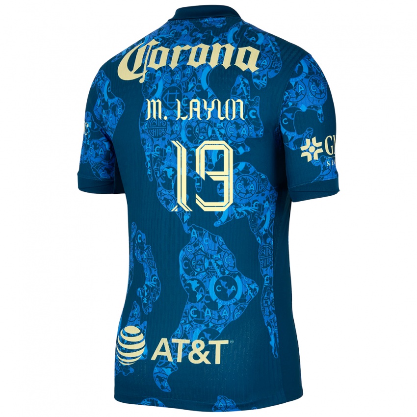 Niño Camiseta Miguel Layun #19 Azul Amarillo 2ª Equipación 2024/25 La Camisa Argentina