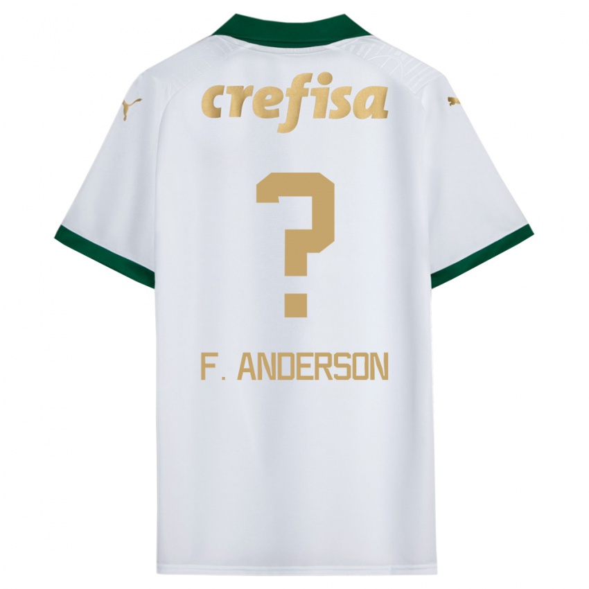 Niño Camiseta Felipe Anderson #0 Blanco Verde 2ª Equipación 2024/25 La Camisa Argentina