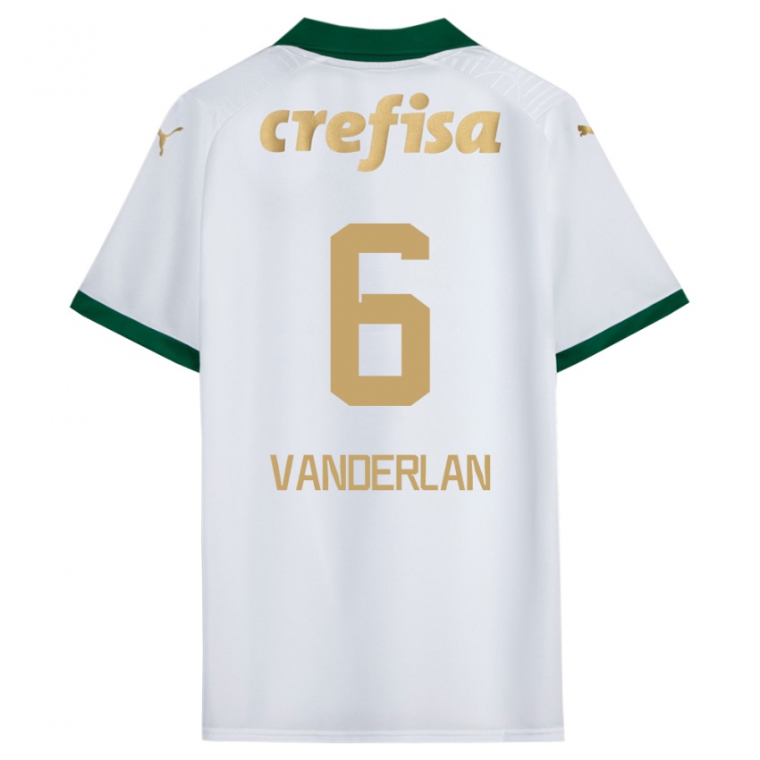 Niño Camiseta Vanderlan #6 Blanco Verde 2ª Equipación 2024/25 La Camisa Argentina