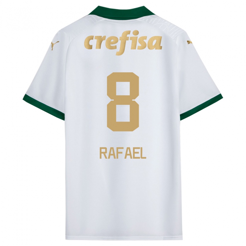 Niño Camiseta Ze Rafael #8 Blanco Verde 2ª Equipación 2024/25 La Camisa Argentina