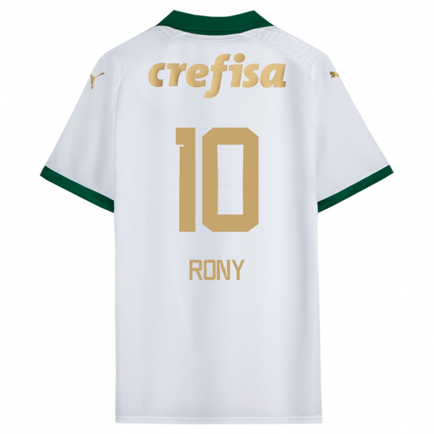 Niño Camiseta Rony #10 Blanco Verde 2ª Equipación 2024/25 La Camisa Argentina