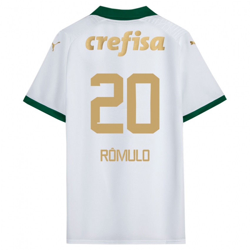 Niño Camiseta Rômulo #20 Blanco Verde 2ª Equipación 2024/25 La Camisa Argentina