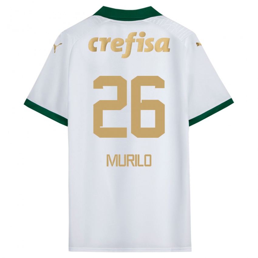 Niño Camiseta Murilo #26 Blanco Verde 2ª Equipación 2024/25 La Camisa Argentina