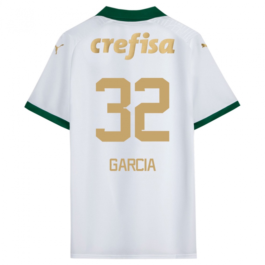 Niño Camiseta Garcia #32 Blanco Verde 2ª Equipación 2024/25 La Camisa Argentina