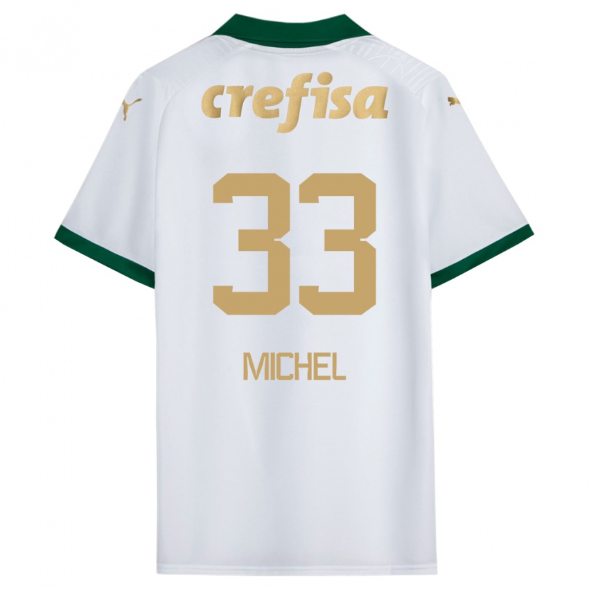 Niño Camiseta Michel #33 Blanco Verde 2ª Equipación 2024/25 La Camisa Argentina