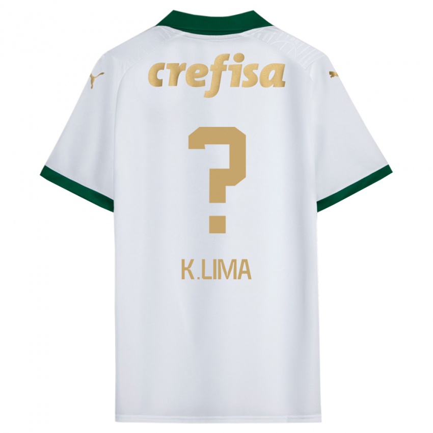 Niño Camiseta Kauan Lima #0 Blanco Verde 2ª Equipación 2024/25 La Camisa Argentina