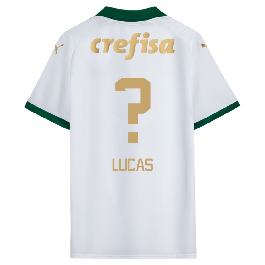 Niño Camiseta André Lucas #0 Blanco Verde 2ª Equipación 2024/25 La Camisa Argentina