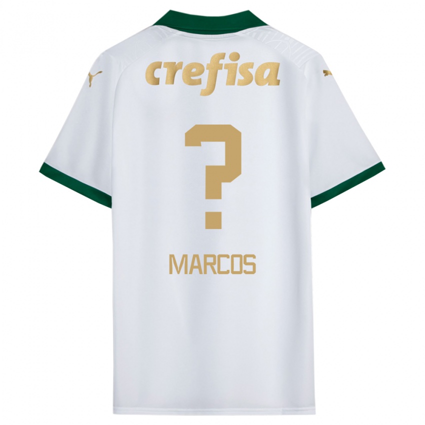 Niño Camiseta Antônio Marcos #0 Blanco Verde 2ª Equipación 2024/25 La Camisa Argentina