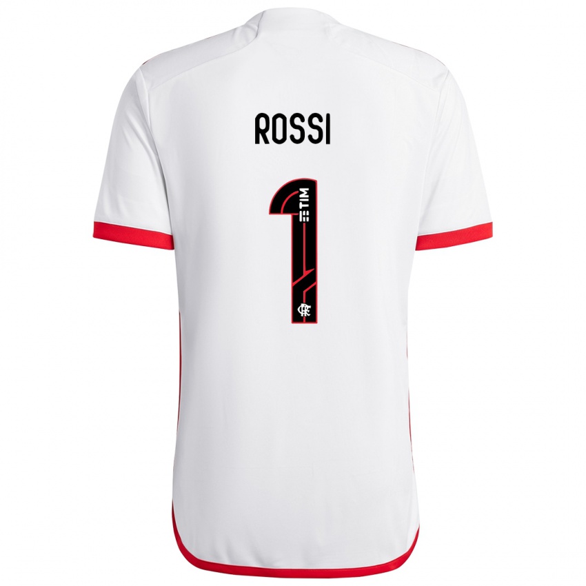 Niño Camiseta Agustin Rossi #1 Blanco Rojo 2ª Equipación 2024/25 La Camisa Argentina