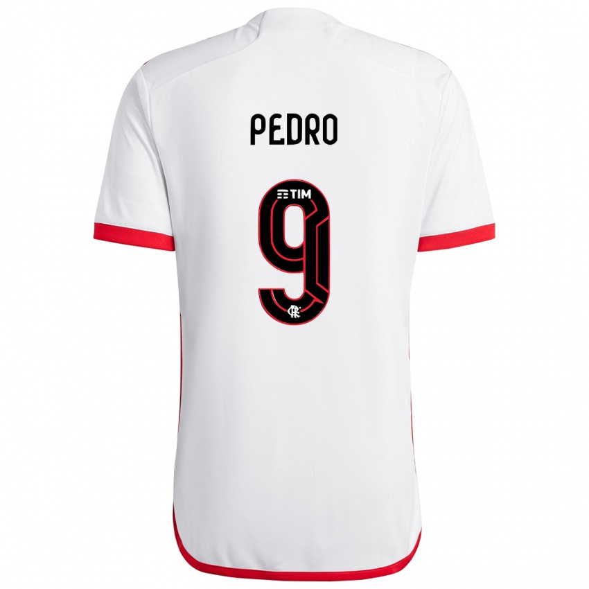 Niño Camiseta Pedro #9 Blanco Rojo 2ª Equipación 2024/25 La Camisa Argentina