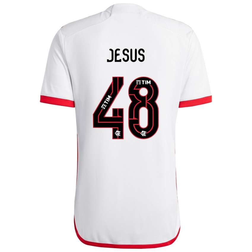 Niño Camiseta Igor Jesus #48 Blanco Rojo 2ª Equipación 2024/25 La Camisa Argentina