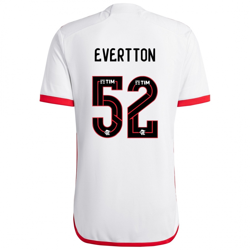 Niño Camiseta Evertton #52 Blanco Rojo 2ª Equipación 2024/25 La Camisa Argentina