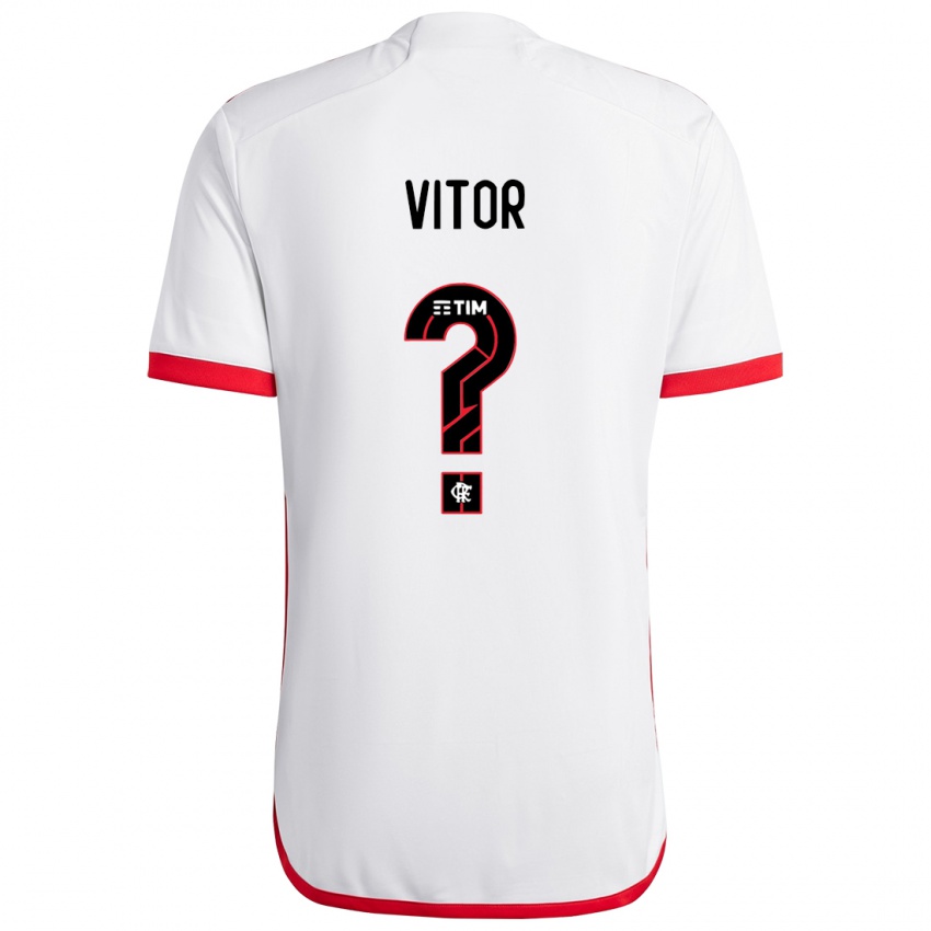 Niño Camiseta João Vitor #0 Blanco Rojo 2ª Equipación 2024/25 La Camisa Argentina