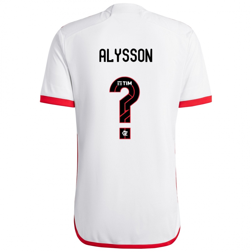 Niño Camiseta Alysson #0 Blanco Rojo 2ª Equipación 2024/25 La Camisa Argentina