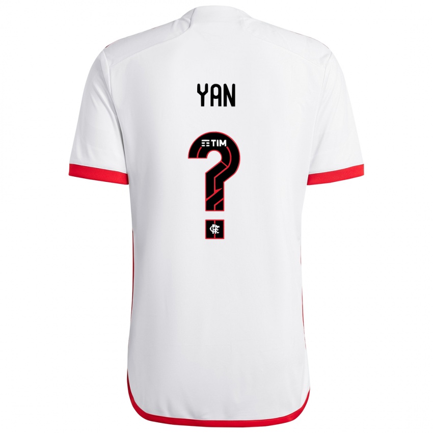 Niño Camiseta Wallace Yan #0 Blanco Rojo 2ª Equipación 2024/25 La Camisa Argentina