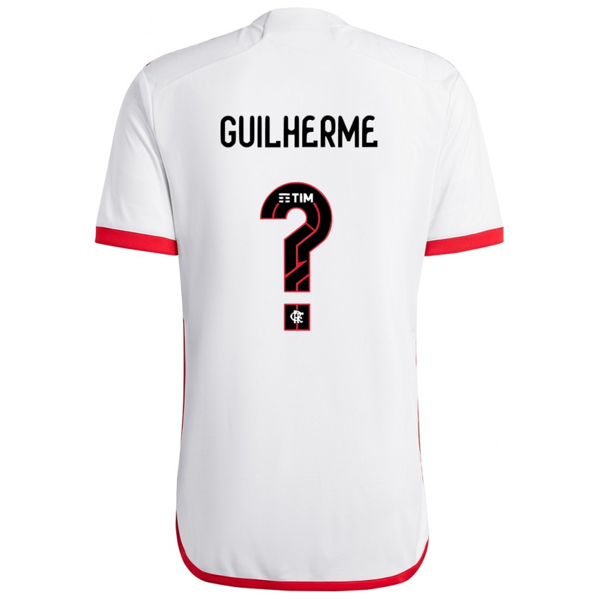 Niño Camiseta Guilherme #0 Blanco Rojo 2ª Equipación 2024/25 La Camisa Argentina