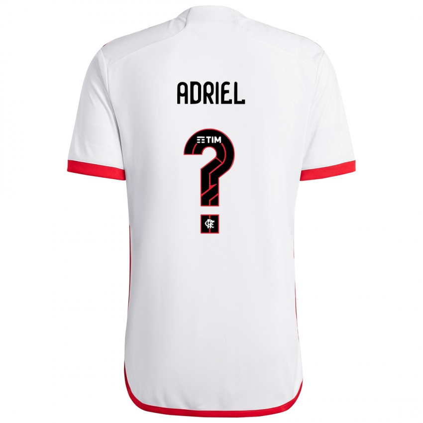 Niño Camiseta Adriel #0 Blanco Rojo 2ª Equipación 2024/25 La Camisa Argentina