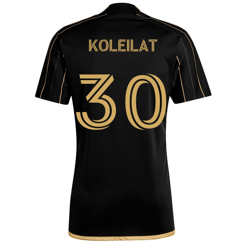 Hombre Camiseta Jassem Koleilat #30 Oro Negro 1ª Equipación 2024/25 La Camisa Argentina