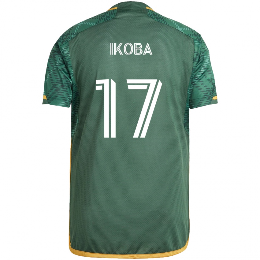 Hombre Camiseta Tega Ikoba #17 Verde Naranja 1ª Equipación 2024/25 La Camisa Argentina