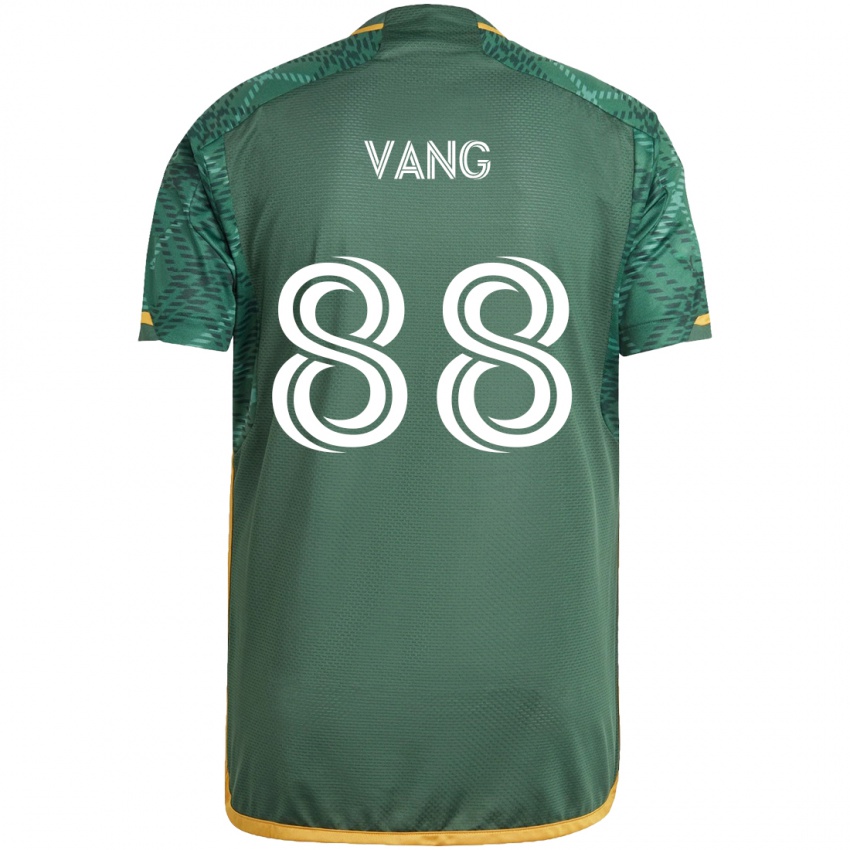 Hombre Camiseta Michael Vang #88 Verde Naranja 1ª Equipación 2024/25 La Camisa Argentina