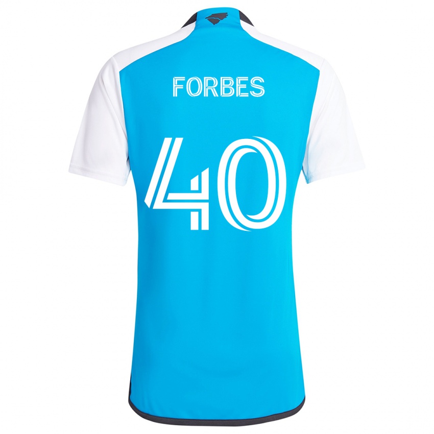 Hombre Camiseta Jahlane Forbes #40 Azul Blanco 1ª Equipación 2024/25 La Camisa Argentina