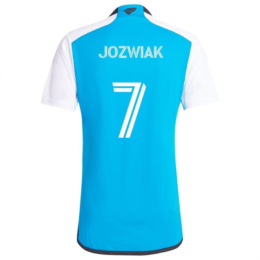 Hombre Camiseta Kamil Józwiak #7 Azul Blanco 1ª Equipación 2024/25 La Camisa Argentina