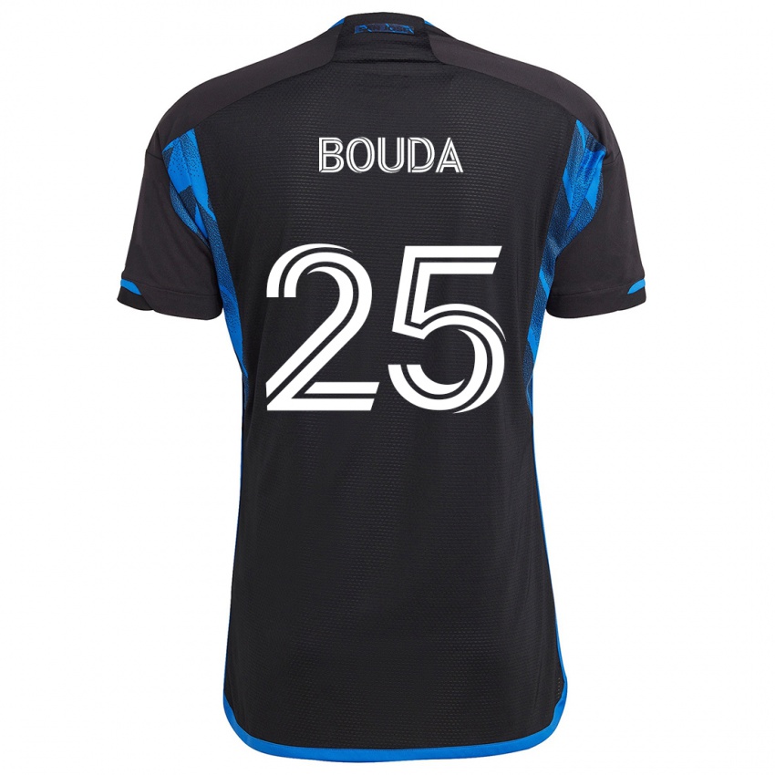 Hombre Camiseta Ousseni Bouda #25 Azul Negro 1ª Equipación 2024/25 La Camisa Argentina