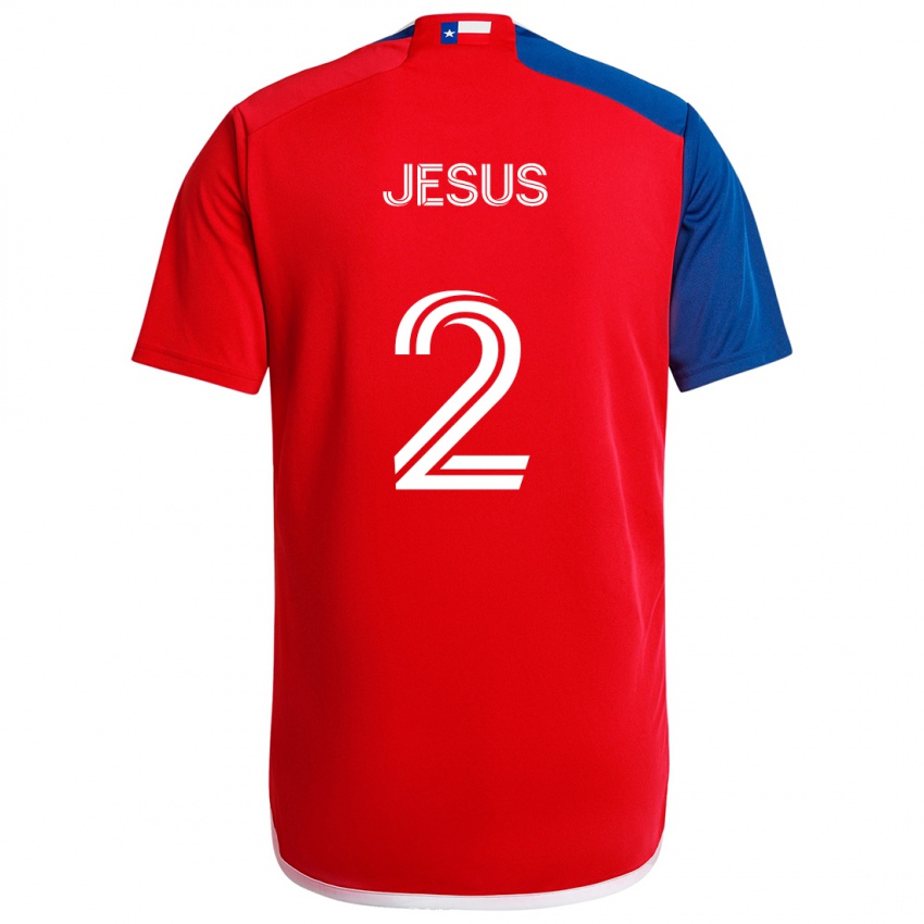 Hombre Camiseta Geovane Jesus #2 Azul Rojo 1ª Equipación 2024/25 La Camisa Argentina