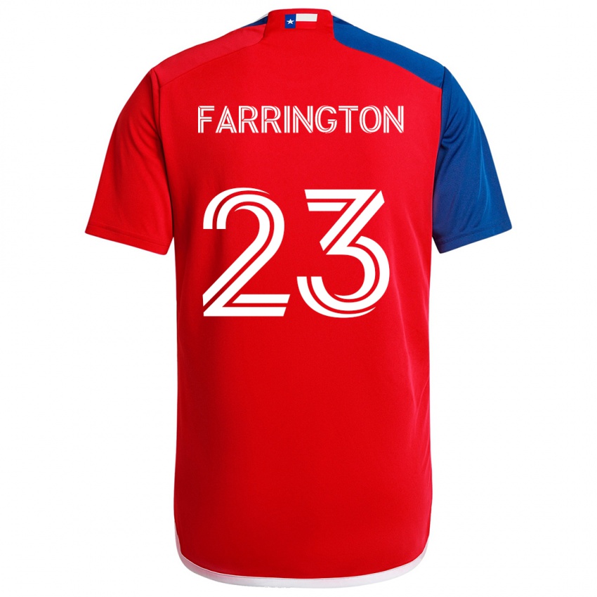 Hombre Camiseta Logan Farrington #23 Azul Rojo 1ª Equipación 2024/25 La Camisa Argentina