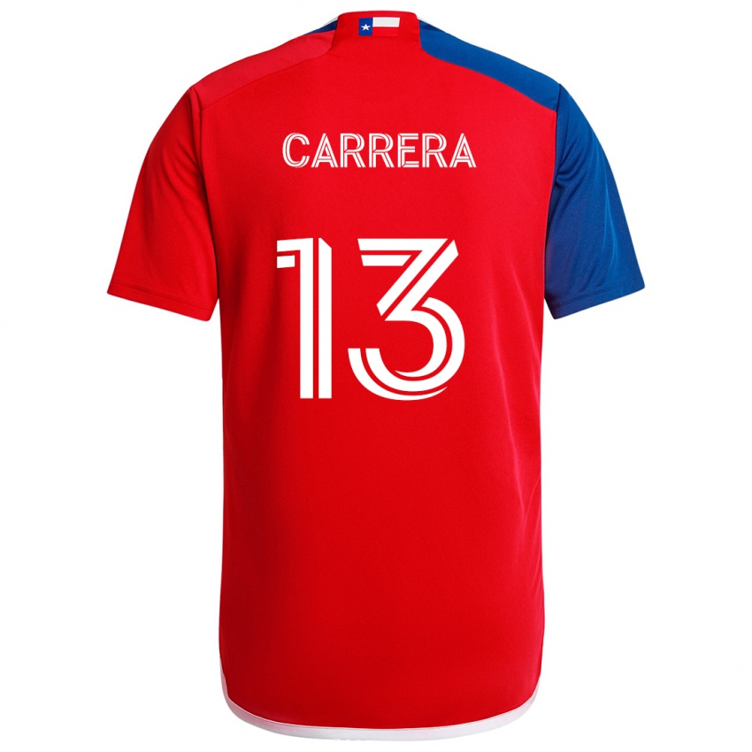 Hombre Camiseta Antonio Carrera #13 Azul Rojo 1ª Equipación 2024/25 La Camisa Argentina