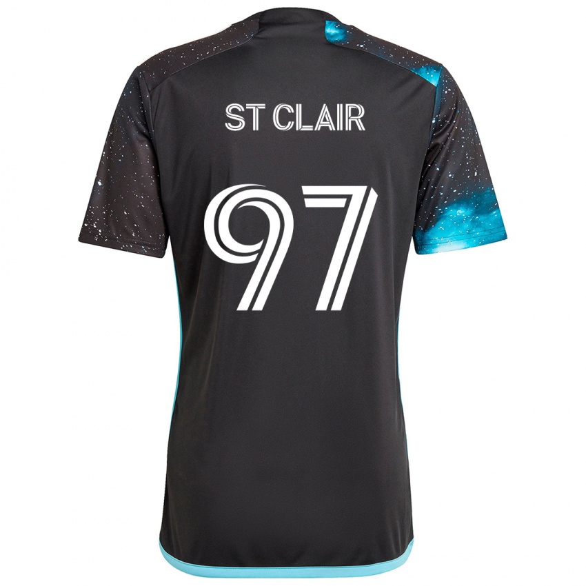 Hombre Camiseta Dayne St. Clair #97 Azul Negro 1ª Equipación 2024/25 La Camisa Argentina