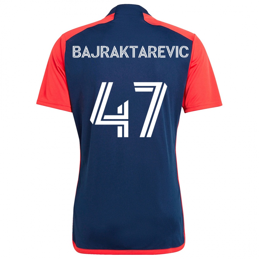 Hombre Camiseta Esmir Bajraktarevic #47 Azul Rojo 1ª Equipación 2024/25 La Camisa Argentina